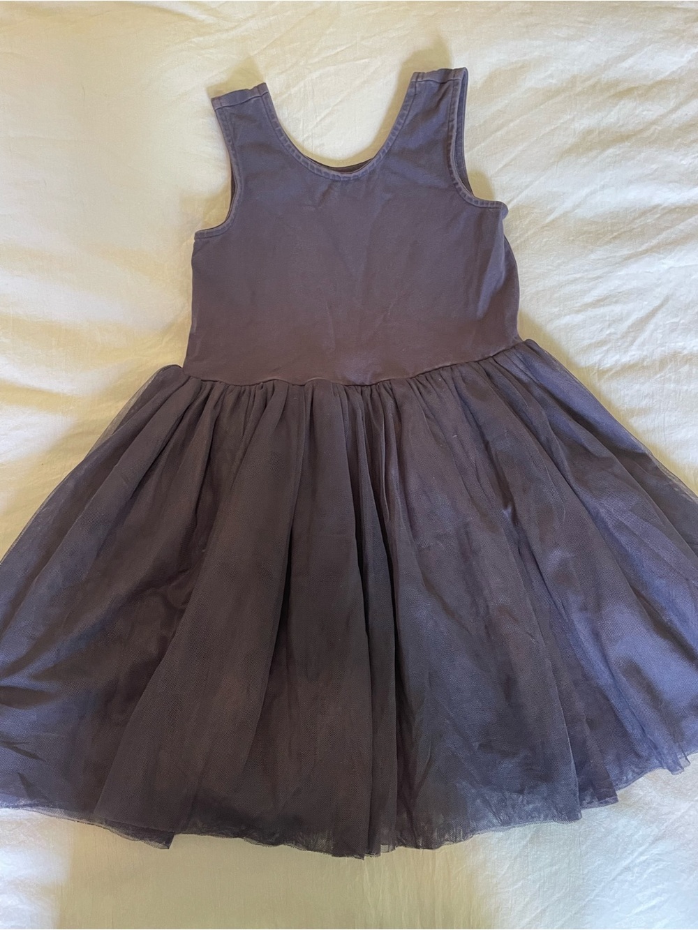 Hanna Andersson Girls Dark Navy Round-Neck Dress
